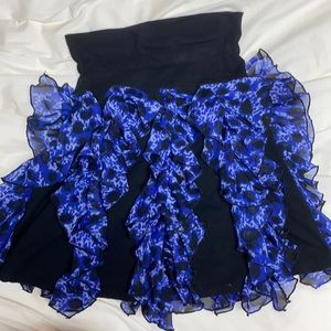 Black and blue skirt